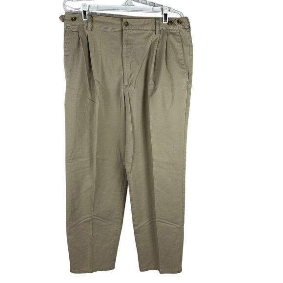 Farah Stretch Mens Khaki Tailored Trousers W34 L29 Cotton/Polyester Blend - Picture 1 of 7